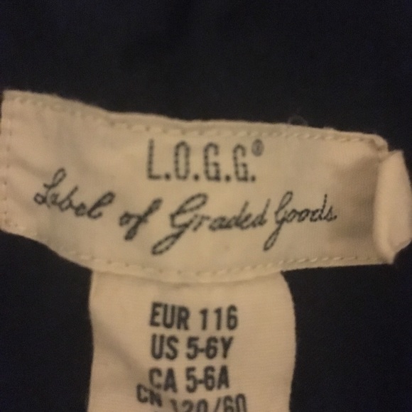 H&M LOGG Boy Navy Button Down Uniform Shirt - Picture 3 of 3